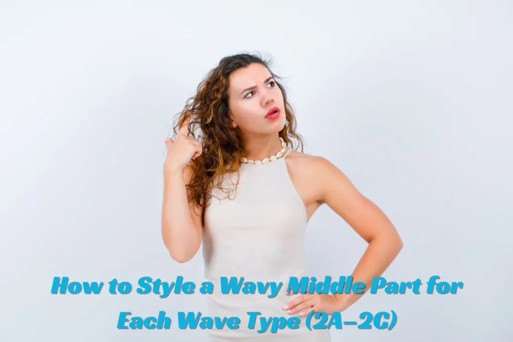 How to Style a Wavy Middle Part for Each Wave Type (2A–2C)