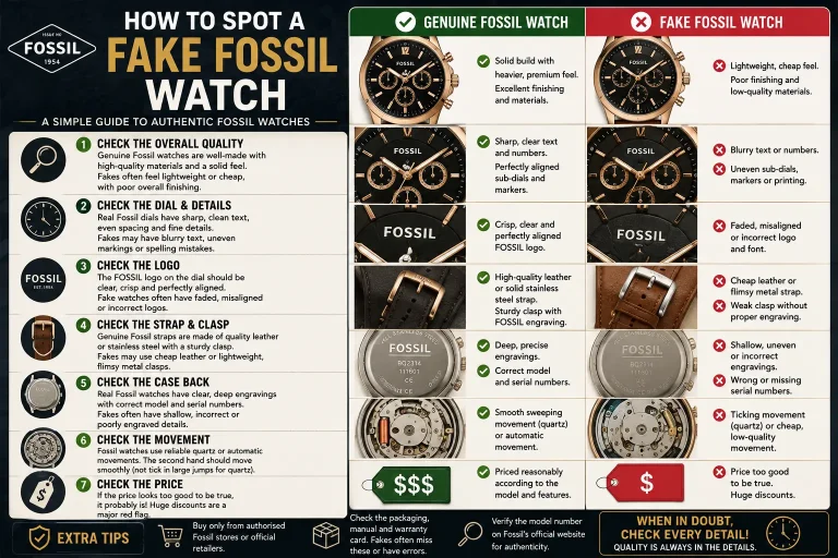 How Can You Spot a Fake Fossil Watch