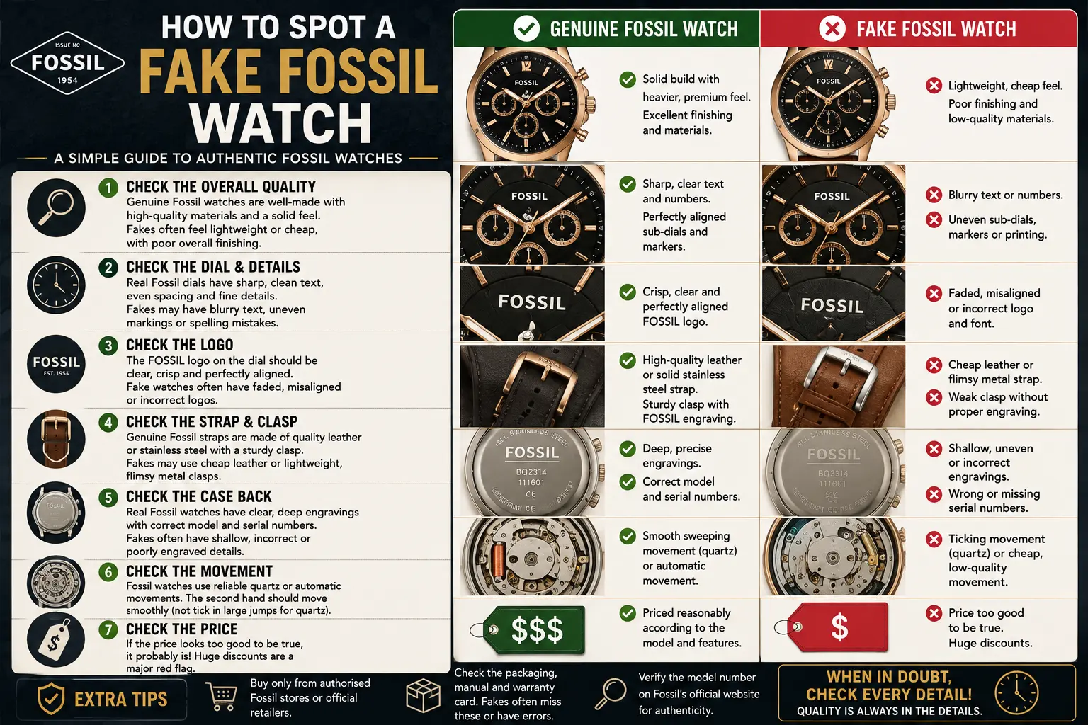 How Can You Spot a Fake Fossil Watch?