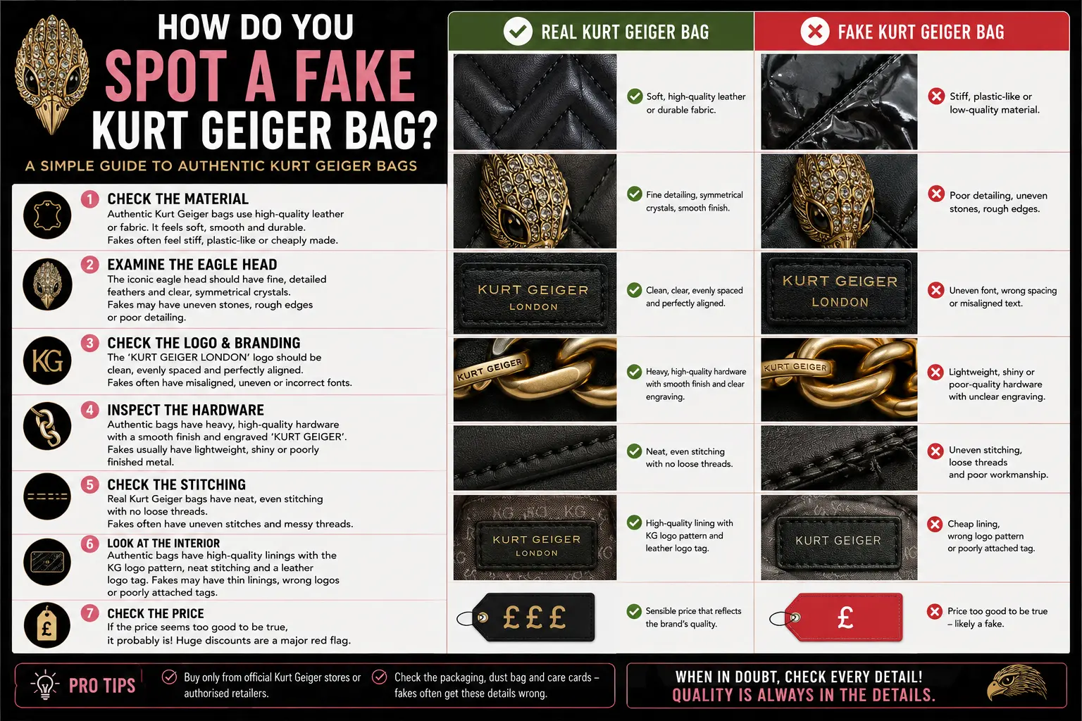 How Do You Spot a Fake Kurt Geiger Bag?