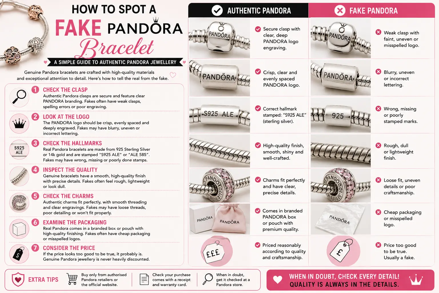 How Do You Spot a Fake Pandora Bracelet?