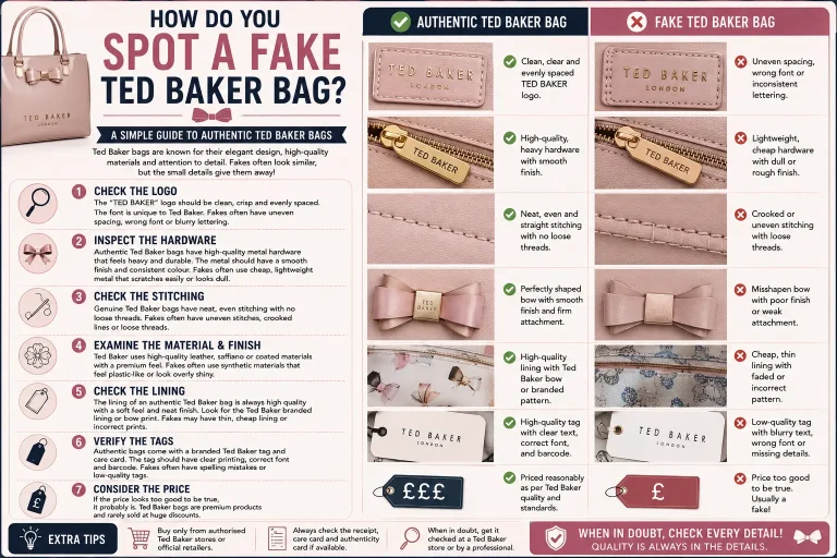 How Do You Spot a Fake Ted Baker Bag