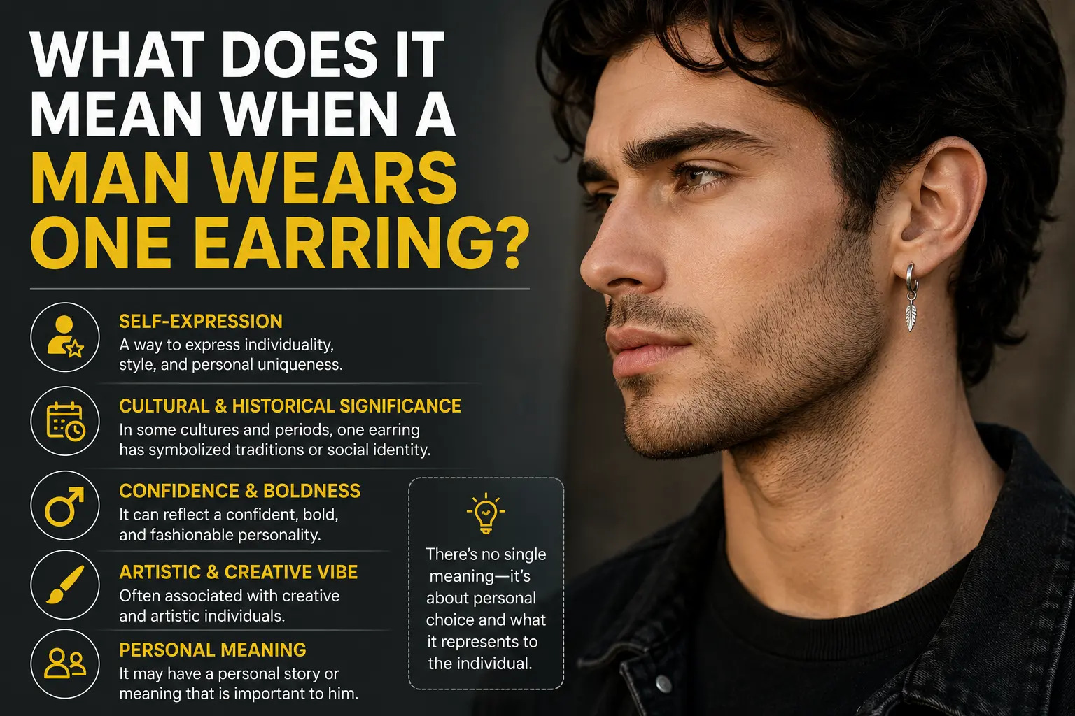 What Does It Mean When a Man Wears One Earring?