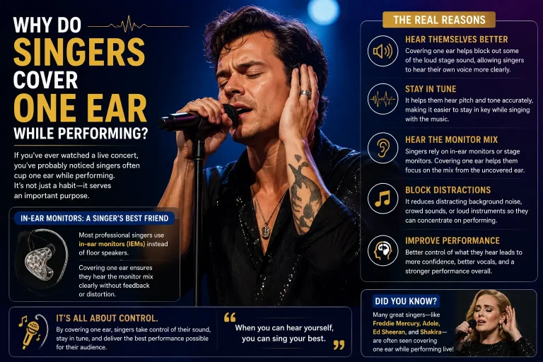 Why Do Singers Cover One Ear While Performing